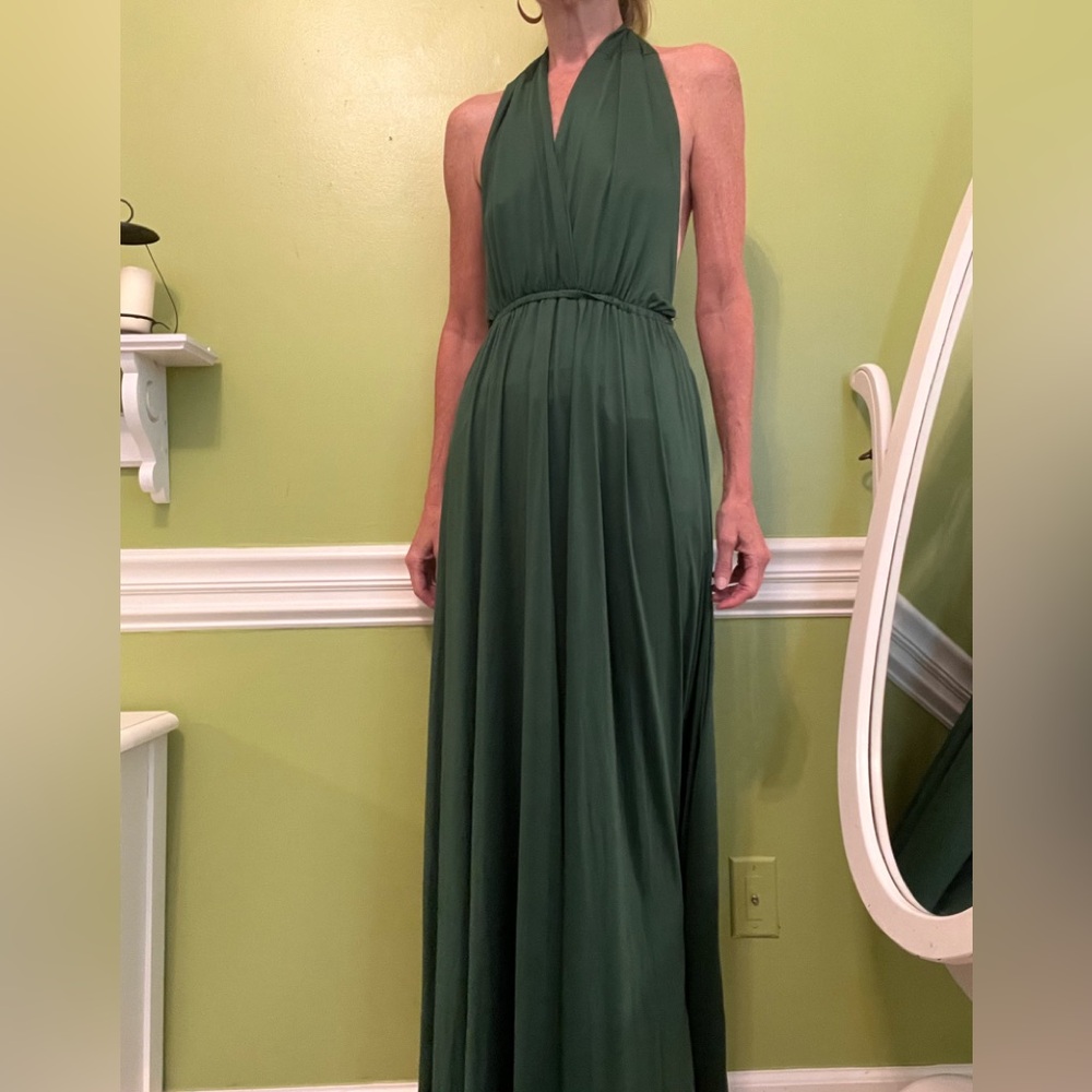 EUC Dark Green‎ Halter Maxi